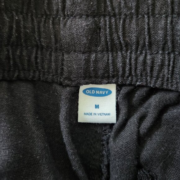 Old Navy mid-rise black linen pant - Size M - Picture 3 of 4